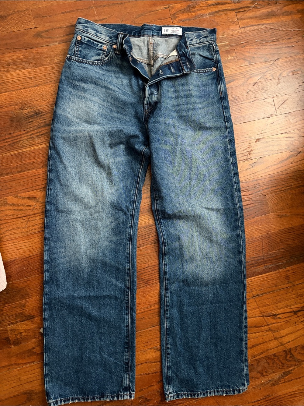 GAP Men's Blue Straight-Leg Jeans
